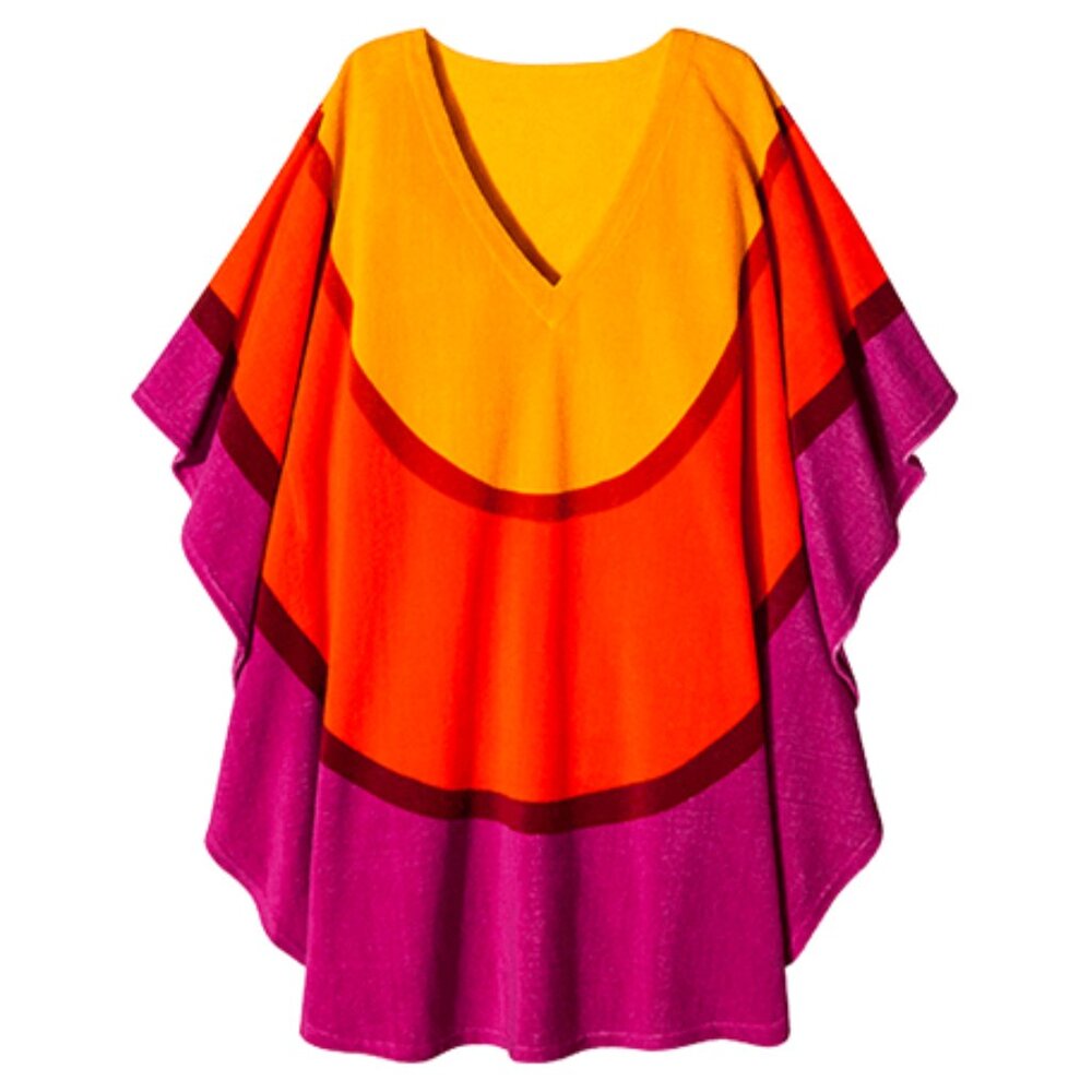 NWT Marimekko for Target Melooni Print Terry Swim Cover Up Orange Yellow Pink SM